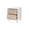 Baxton Studio Louetta Coastal White Caved Contrasting 2-Drawer Nightstand 246-13628-ZORO - alternate 2